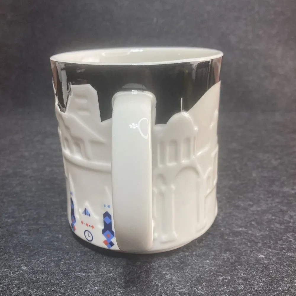 Starbucks Hsinchu‎ 2013 Relief 3D Coffee Tea Cup Mug 16 oz City Skyline Black
